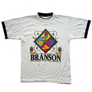 Vintage Branson Country Music Western L T Shirt Double Collar Sleeve Alore 90s